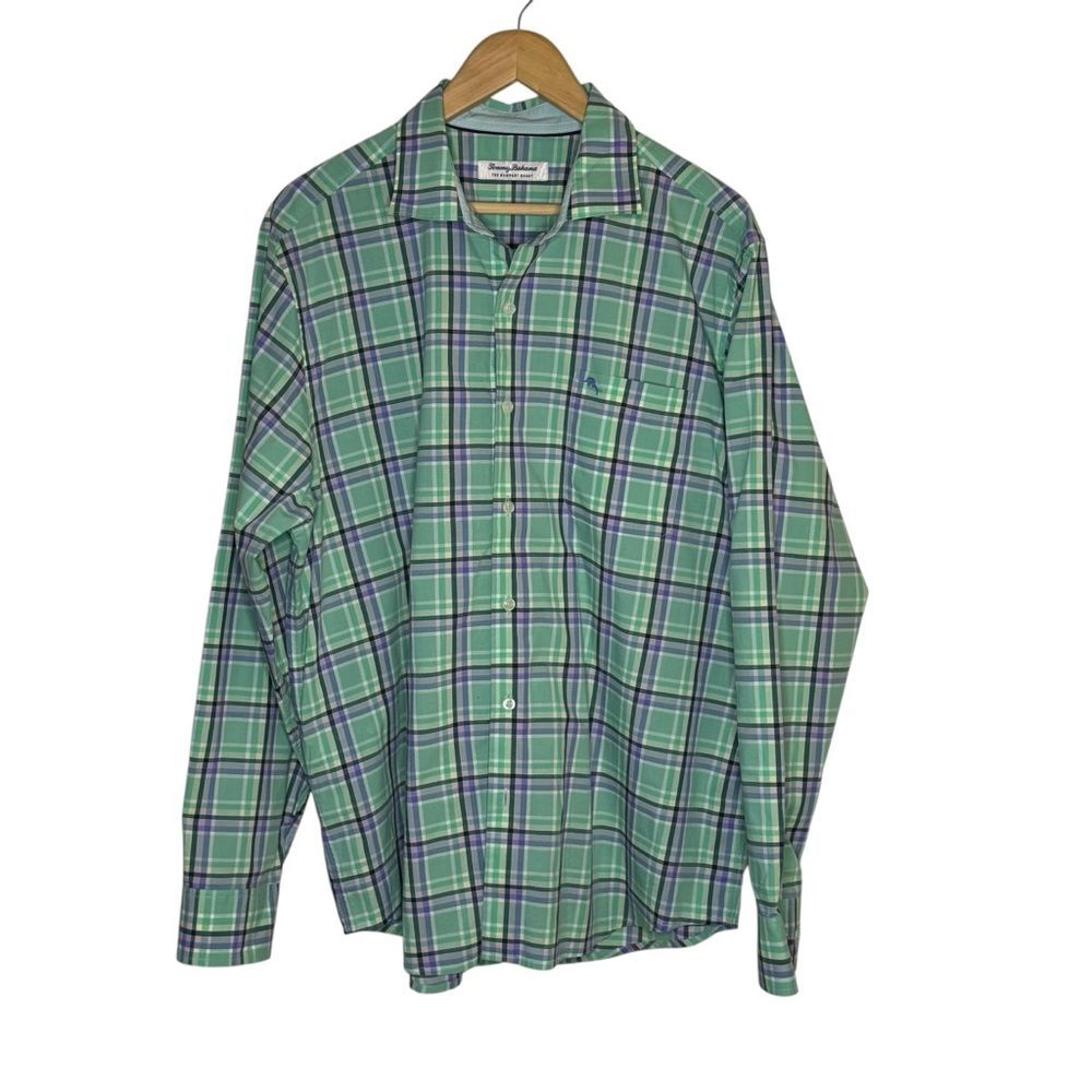 Tommy Bahama Men's Long Sleeve Button Front Cotton Pastel Shirt Size Large